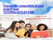 Change the composition of your project team