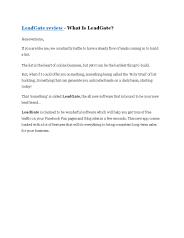 LeadGate Review -$32,400 bonus & discount