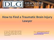 How to Find a Traumatic Brain Injury Lawyer
