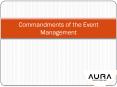 Commandments of the Event Management PowerPoint PPT Presentation