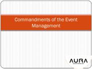 Commandments of the Event Management