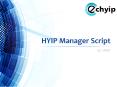HYIP Manager Script PowerPoint PPT Presentation