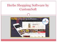 Herbs Shopping Software by CustomSoft