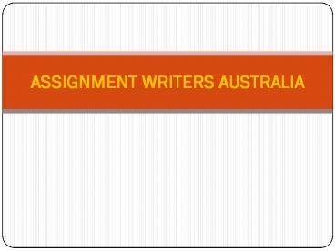 Assignment writers in Australlia