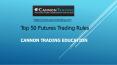 Top 50 Futures Trading Rules - Cannon Trading Education (1) PowerPoint PPT Presentation