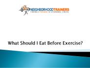 What Should I Eat Before Exercise?