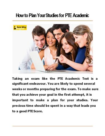 How to Plan Your Studies for PTE Academic
