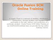 Learn Oracle Fusion SCM Online Training
