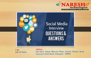 Social Media Marketing Interview Questions and Answers NareshIT