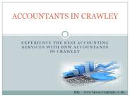 Accountants In Crawely