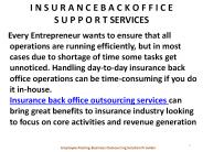 Insurance Back Office Outsourcing Services-Employee Pooling