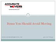 Items You Should Avoid Moving
