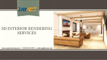 3D Interior Rendering Services | 3D Interior Design Services
