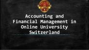 Accounting and Financial Management in Online University Switzerland