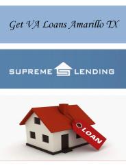 Get VA Loans Amarillo TX