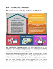 Real Estate Property Management