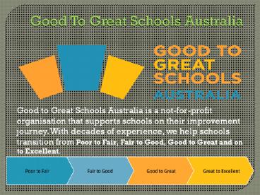 Good To Great Schools Australia