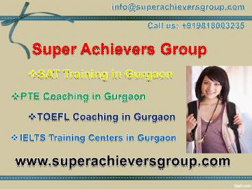 Best PTE coaching in Gurgaon to make your dreams come true