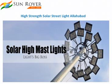 High Strength Solar Street Light Allahabad