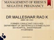 Rh negative pregnancy
