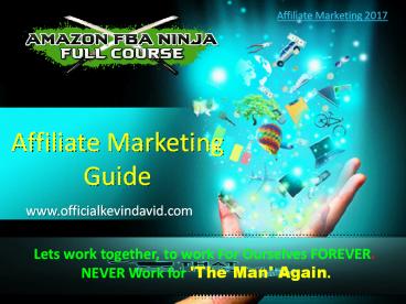 Affiliate Marketing For Beginners