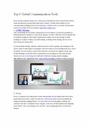 Top 6 Virtual Communication Tools