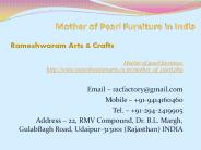 Mother of Pearl Furniture in India