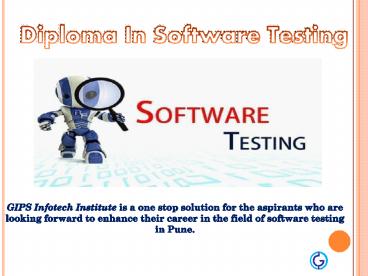 Diploma In Software Tesing
