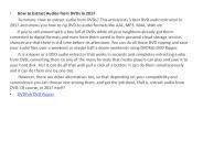 How to Extract Audios from DVDs in 2017