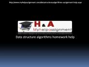 Data Structure Algorithms Homework Help
