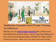Satisfaction Guarantee End Of Lease Cleaning In Melbourne