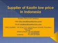 Supplier of Kaolin low price in Indonesia PowerPoint PPT Presentation
