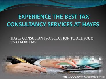 Tax Consultant In Hayes