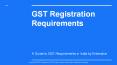 GST Registration Requirements in India PowerPoint PPT Presentation