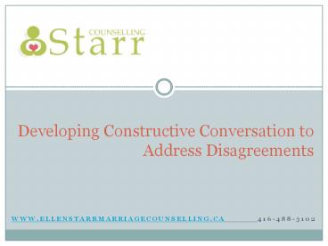 Developing Constructive Conversation to Address Disagreements ...