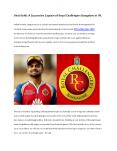 Virat Kohli: A Successive Captain of Royal Challengers Bangalore in IPL PowerPoint PPT Presentation