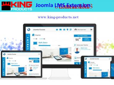 Joomla LMS Extension | King-products