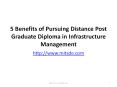 5 benefits of pursuing distance post graduate diploma in infrastructure management PowerPoint PPT Presentation