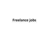 Freelance jobs