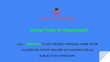 Tutor in Chandigarh