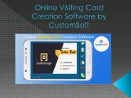 Online visiting card creation software by CustomSoft