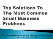Top Solutions to the Most Common Small Business Problems