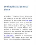 Dr Sudip Basu and Dr Kd Nayar PowerPoint PPT Presentation