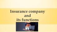 insurance company and its functions