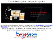 Amazing Website Development Company in Rajasthan | Bytegrow Technologies