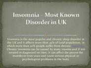 Insomnia – Most Known Disorder in UK
