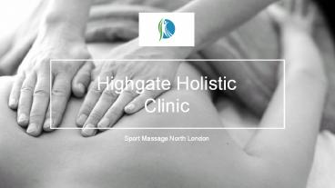Sport Massage North London