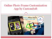 Online Photo Frame customization app by CustomSoft