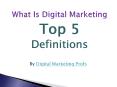 what is Digital Marketing? Learn Top 5 Definition | Digital Marketing Profs PowerPoint PPT Presentation
