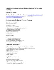 Oracle Apps Technical Weekend Online Training